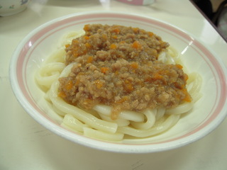 肉みそうどん